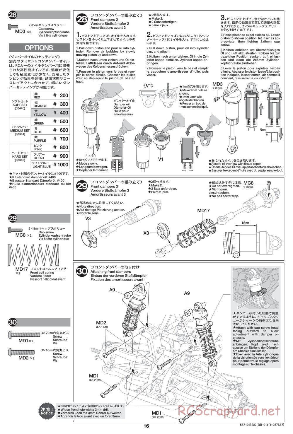 Tamiya - BBX - BB-01 Chassis - Manual - Page 16