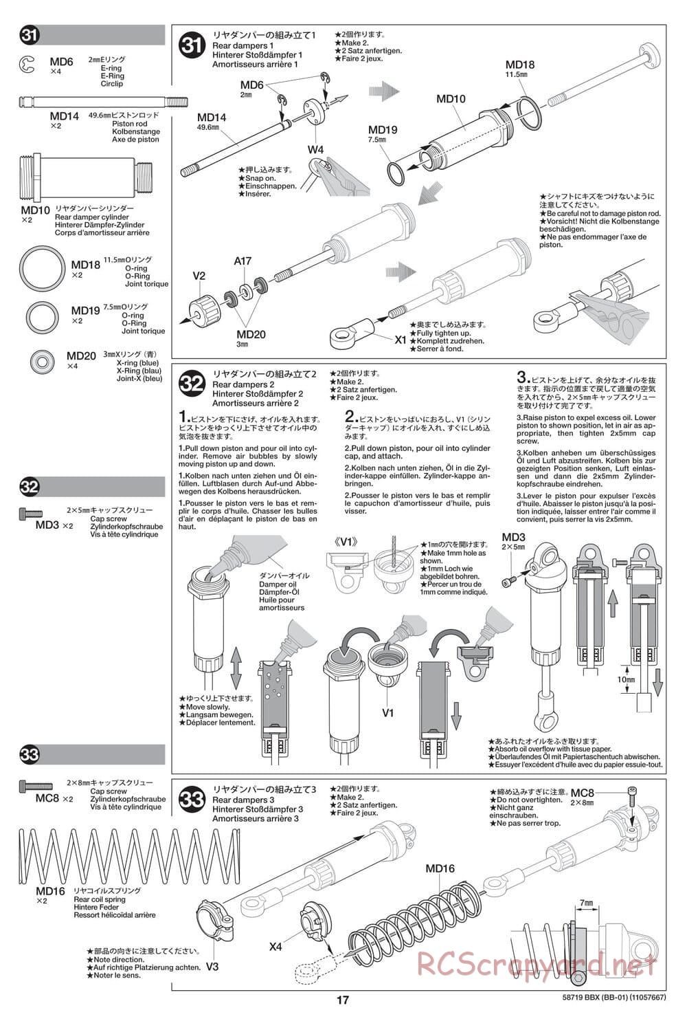 Tamiya - BBX - BB-01 Chassis - Manual - Page 17