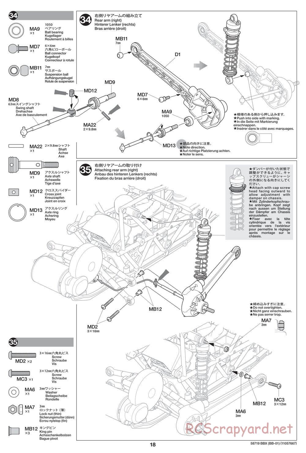 Tamiya - BBX - BB-01 Chassis - Manual - Page 18
