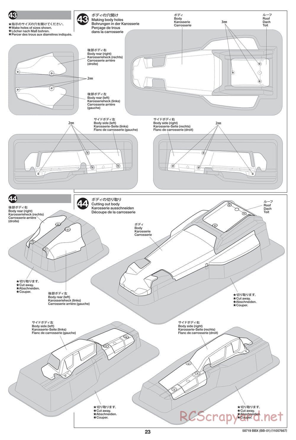 Tamiya - BBX - BB-01 Chassis - Manual - Page 23
