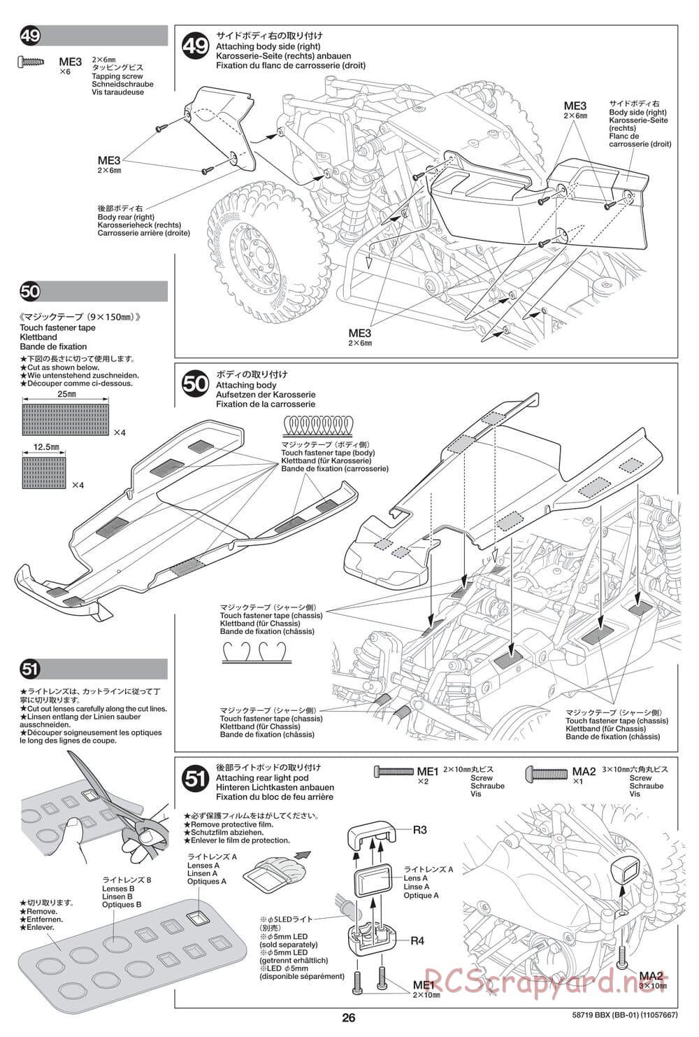 Tamiya - BBX - BB-01 Chassis - Manual - Page 26