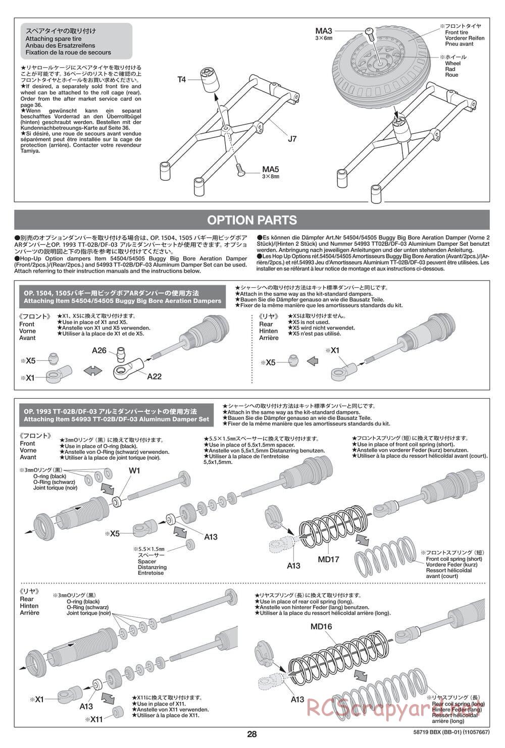 Tamiya - BBX - BB-01 Chassis - Manual - Page 28