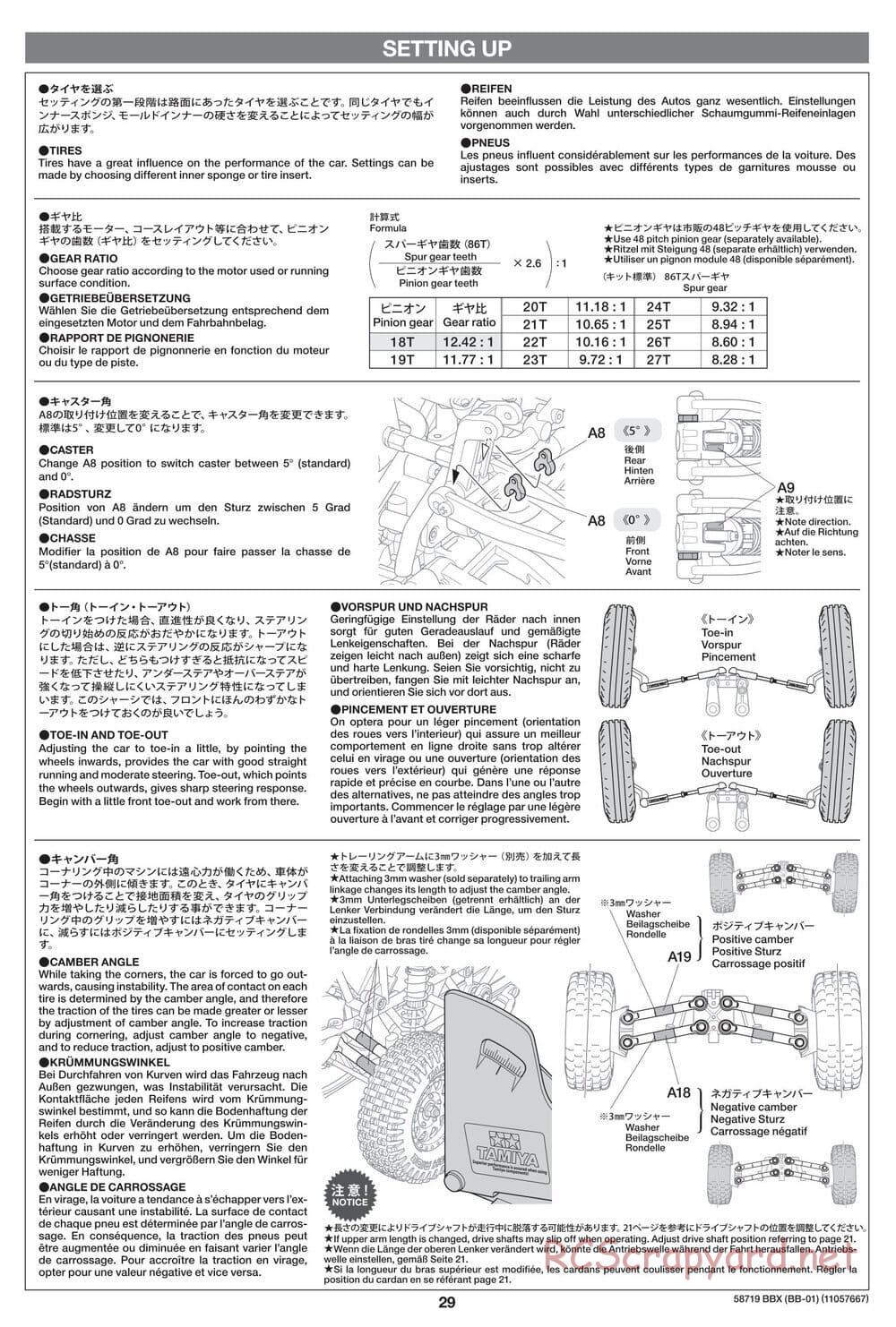 Tamiya - BBX - BB-01 Chassis - Manual - Page 29