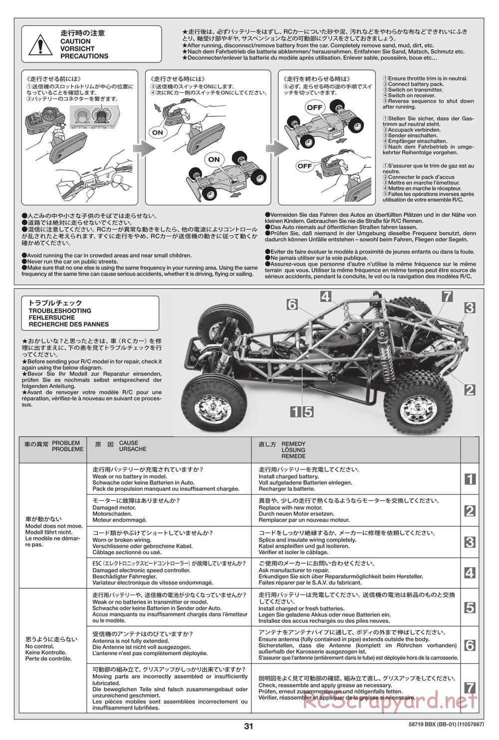Tamiya - BBX - BB-01 Chassis - Manual - Page 31