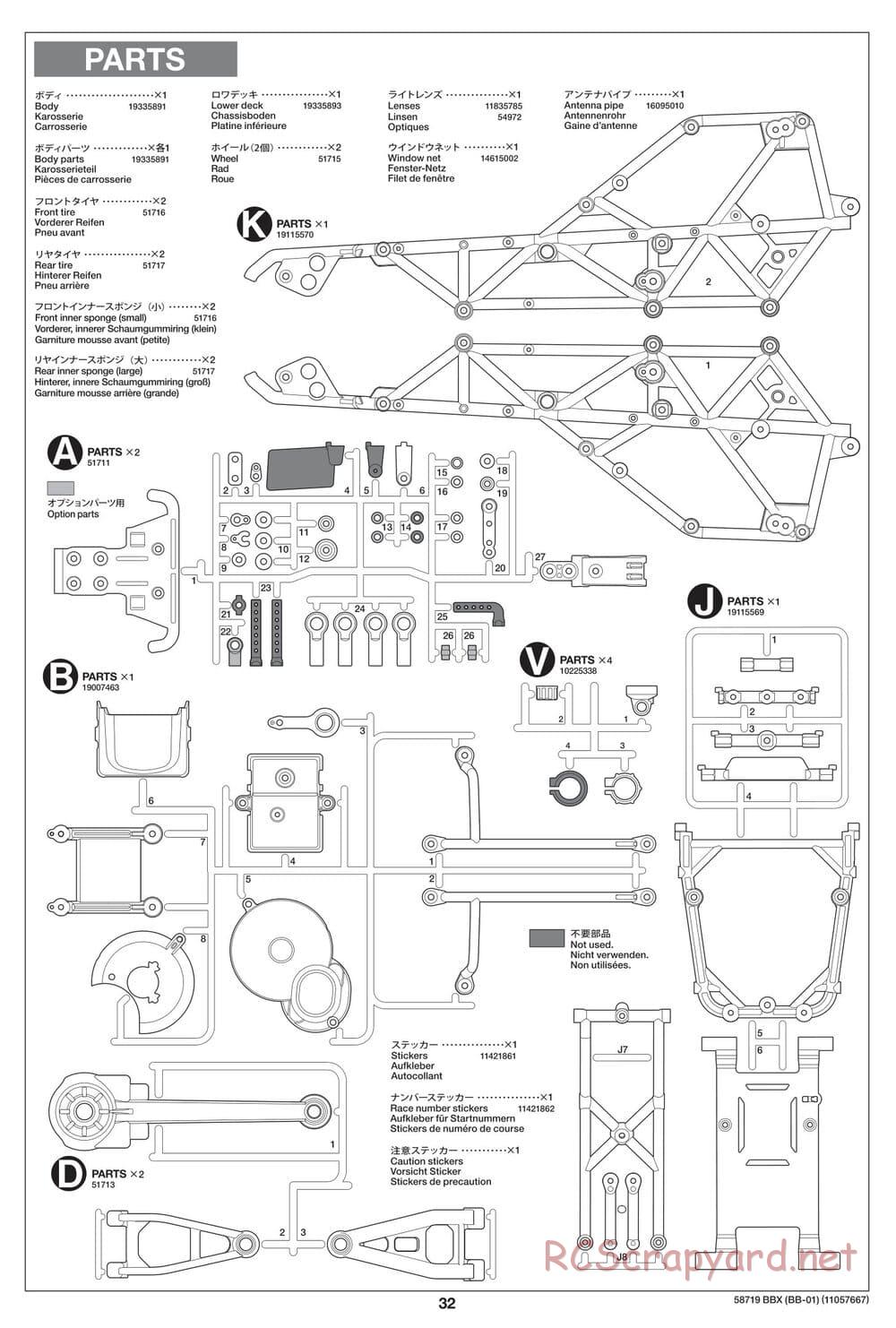 Tamiya - BBX - BB-01 Chassis - Manual - Page 32