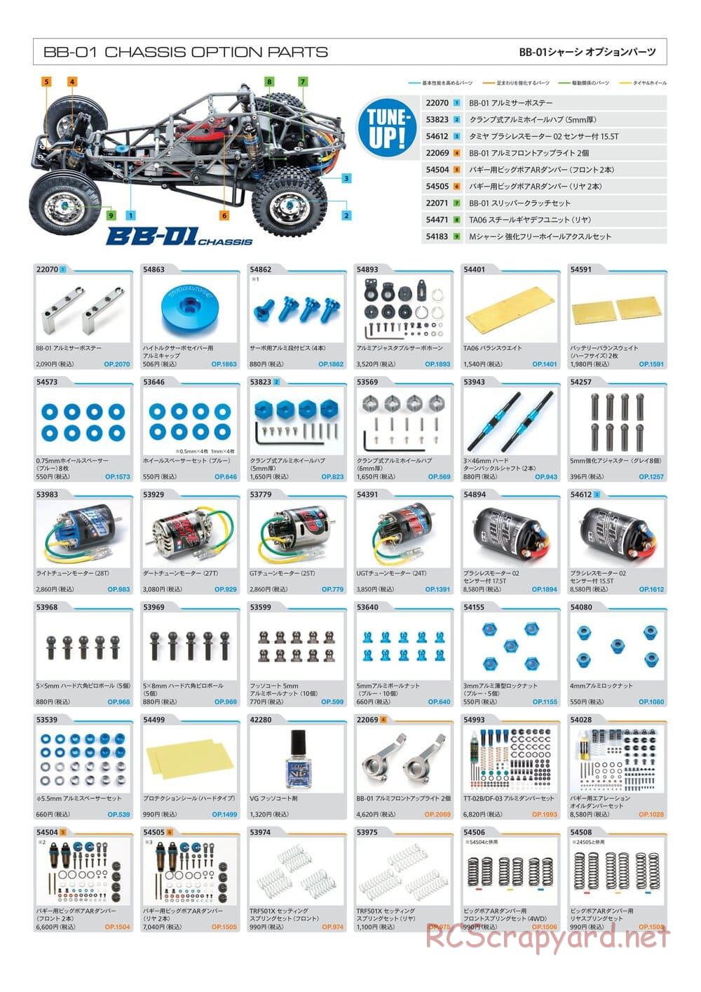 Tamiya - BBX - BB-01 Chassis - pqrts - Page 1