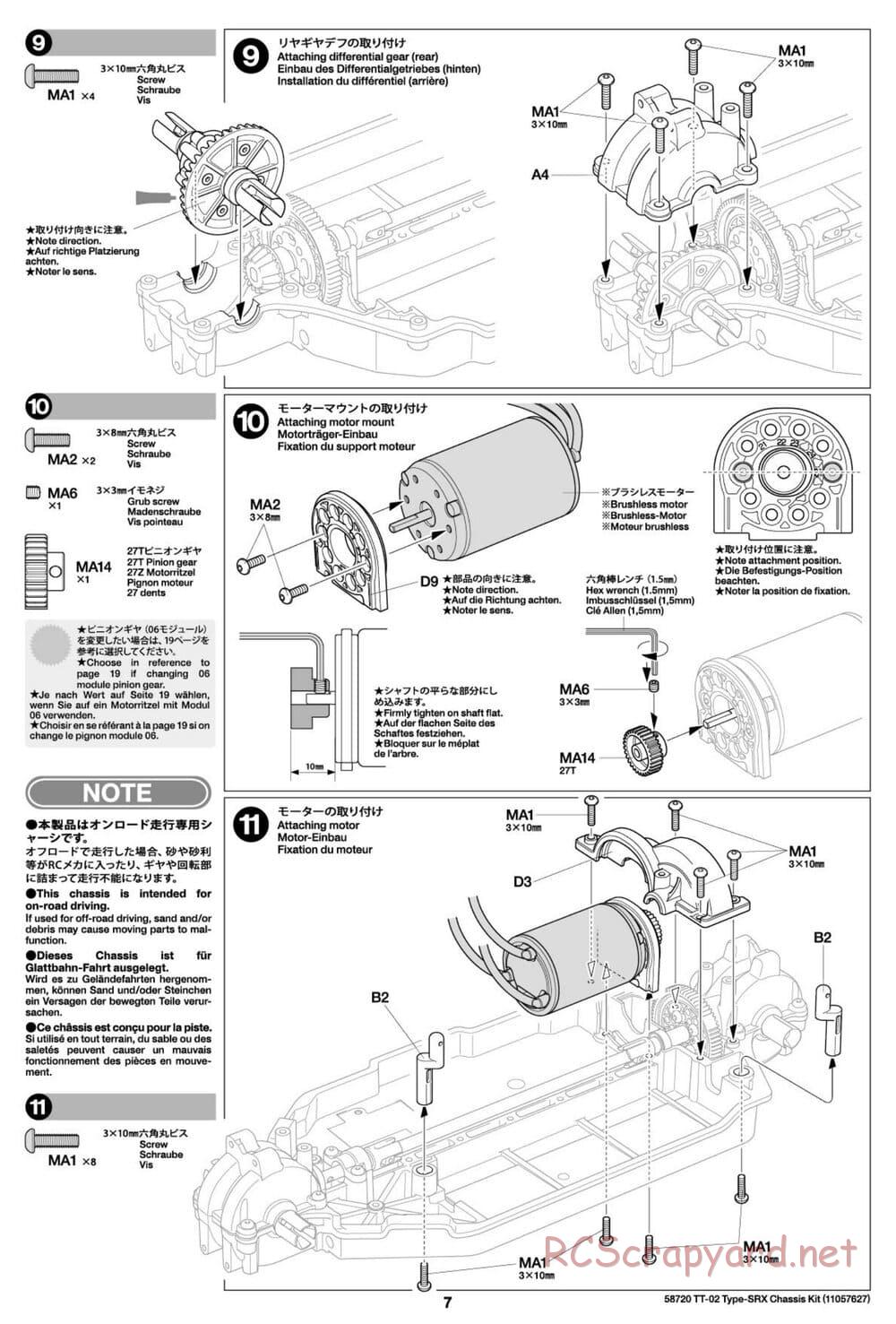 Tamiya - TT-02 Type-SRX Chassis - Manual - Page 7