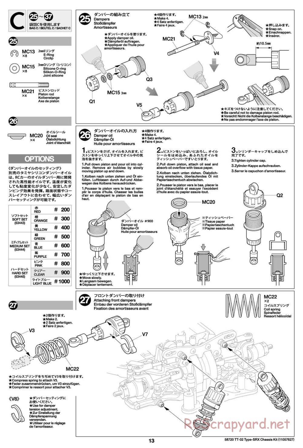 Tamiya - TT-02 Type-SRX Chassis - Manual - Page 13