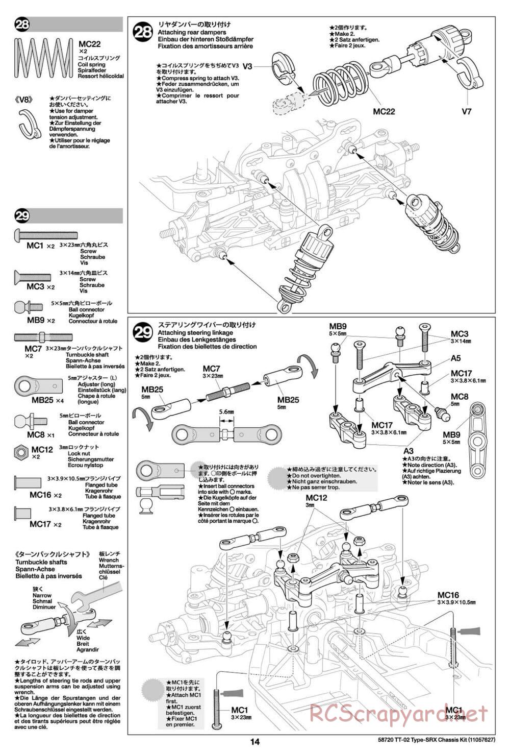 Tamiya - TT-02 Type-SRX Chassis - Manual - Page 14