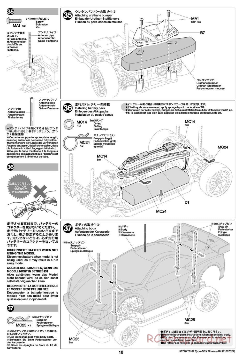 Tamiya - TT-02 Type-SRX Chassis - Manual - Page 18