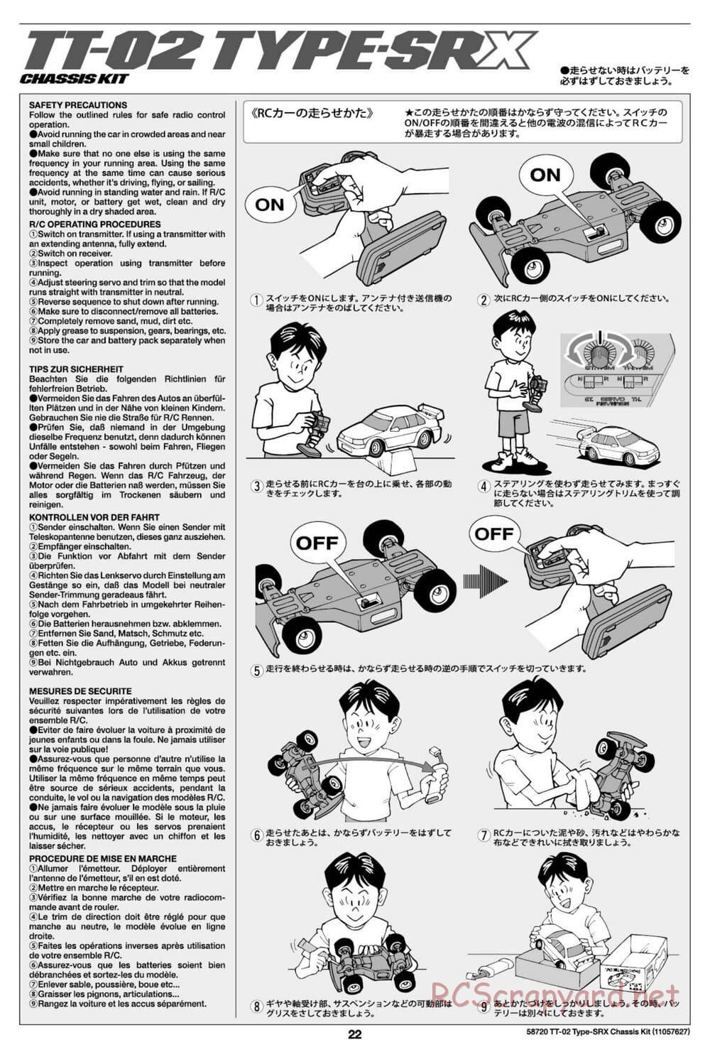 Tamiya - TT-02 Type-SRX Chassis - Manual - Page 22