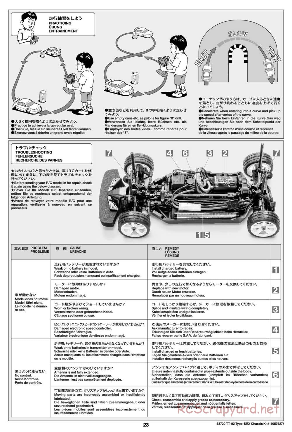 Tamiya - TT-02 Type-SRX Chassis - Manual - Page 23