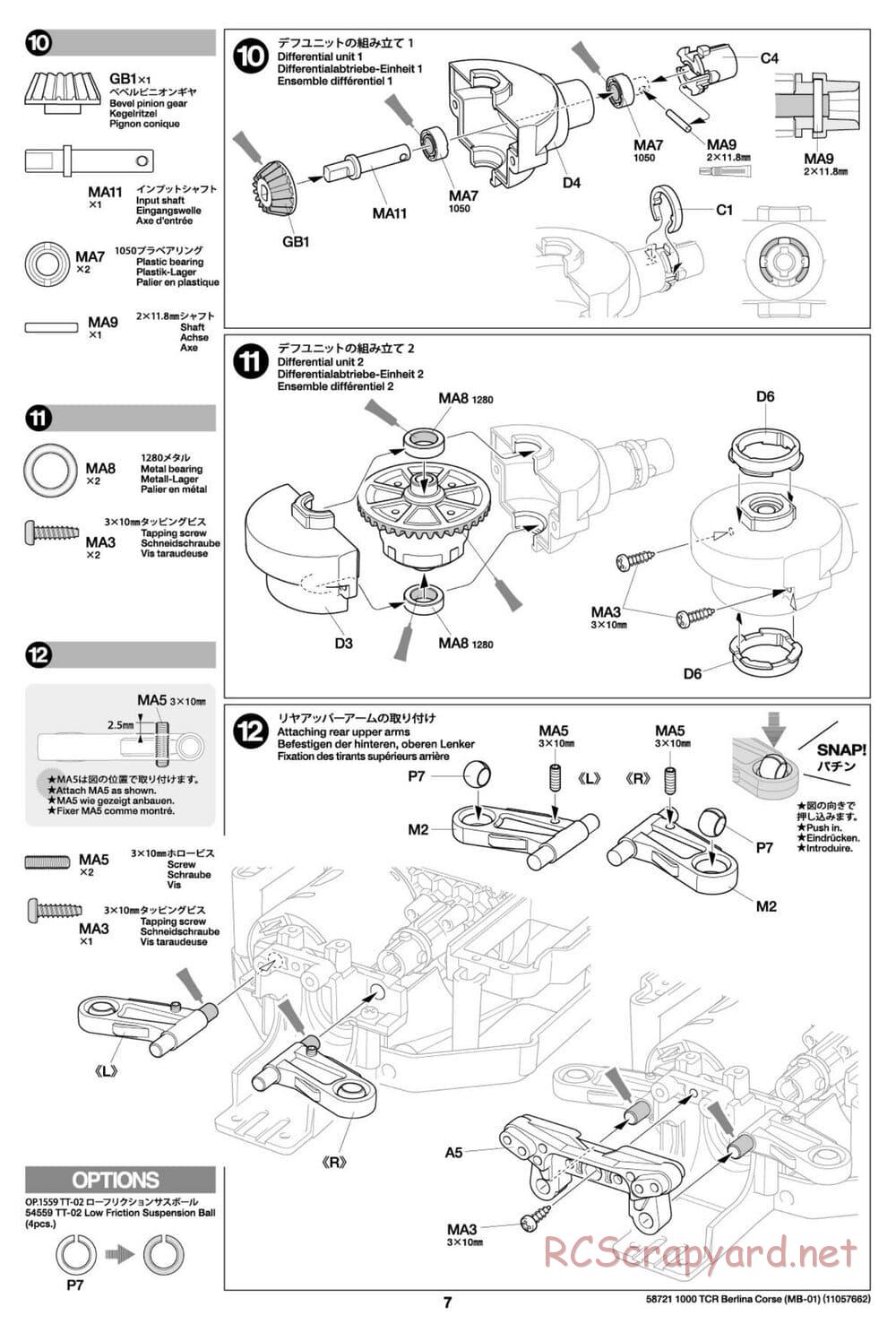 Tamiya - Fiat Abarth 1000 TCR Berlina Corsa - MB-01 Chassis - Manual - Page 7
