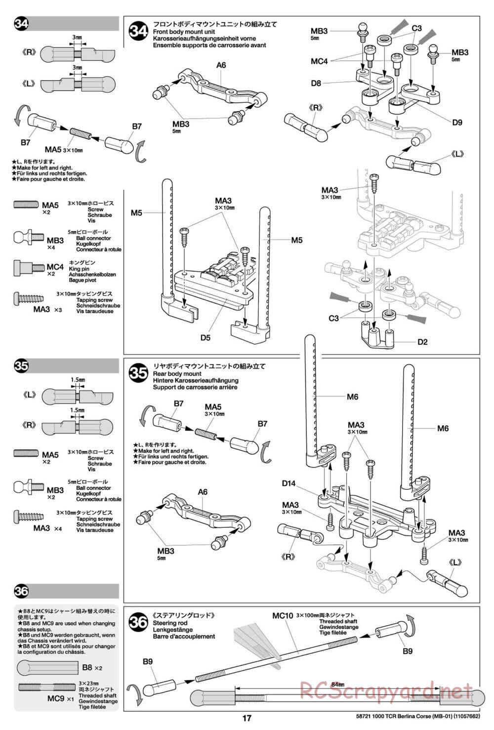 Tamiya - Fiat Abarth 1000 TCR Berlina Corsa - MB-01 Chassis - Manual - Page 17