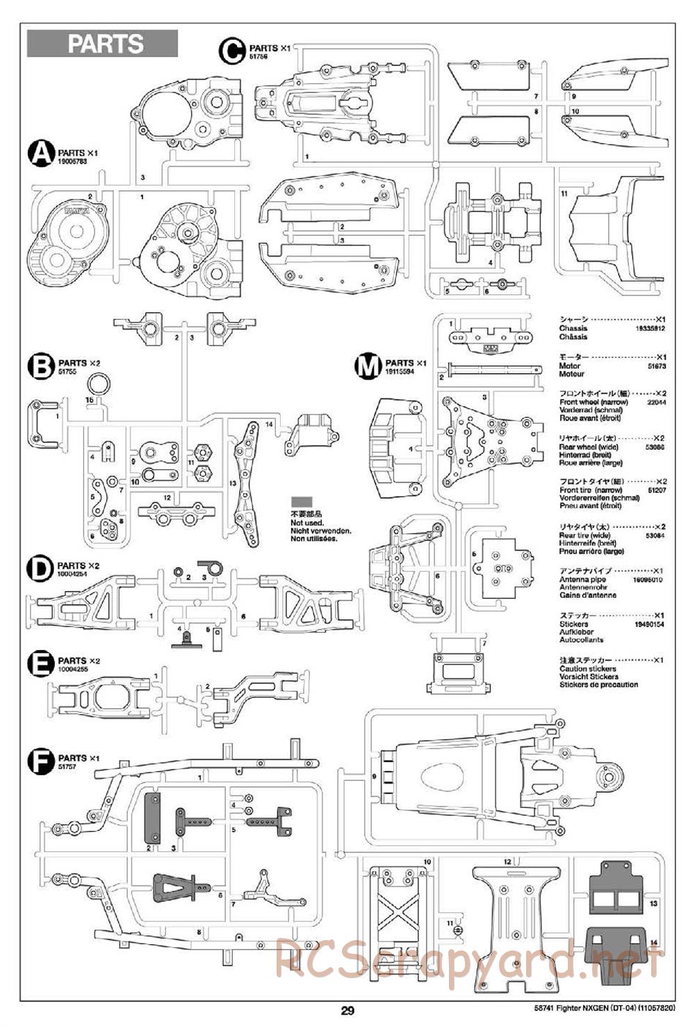 Tamiya - Fighter NexGen Buggy - DT-04 Chassis - Manual - Page 30
