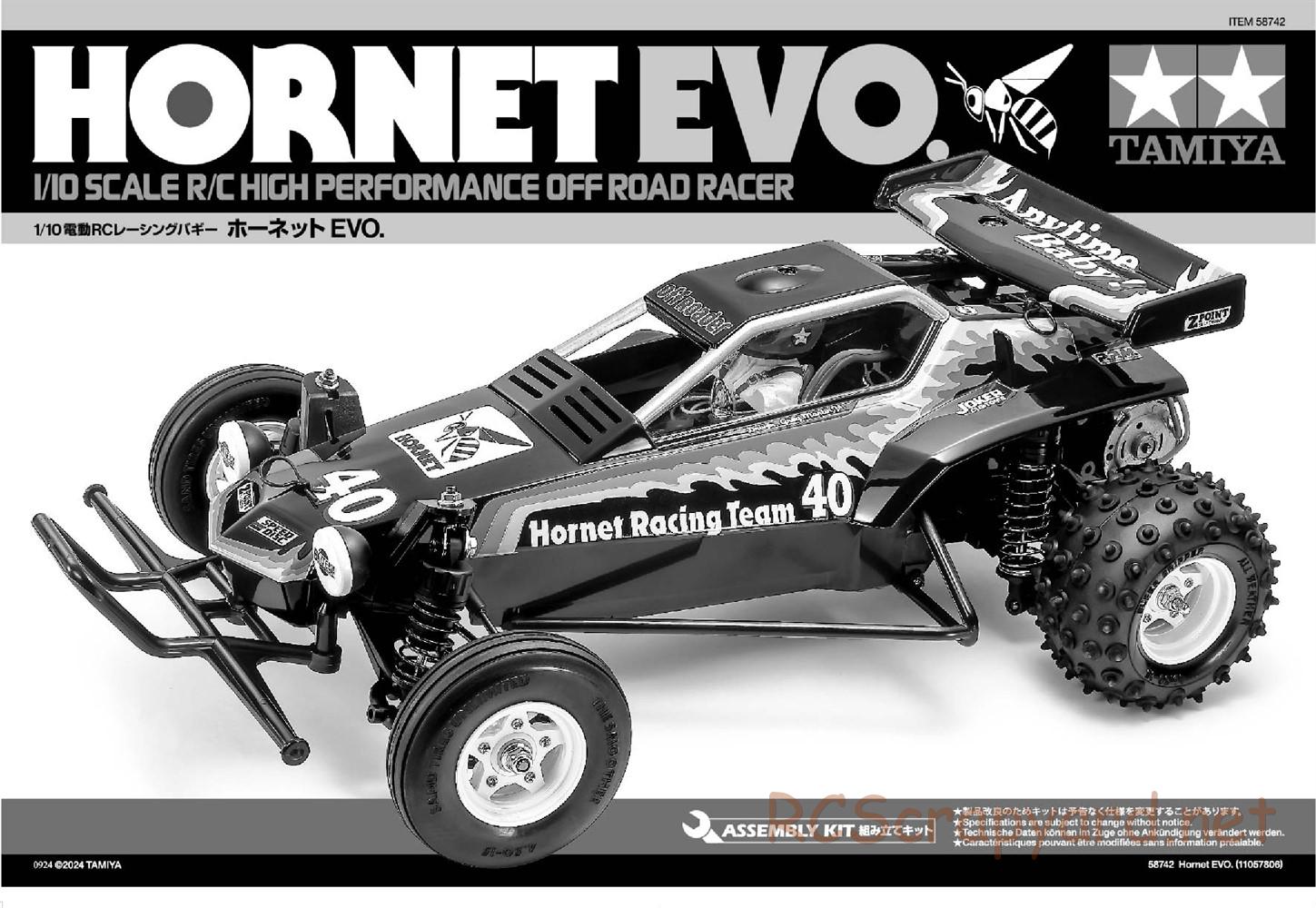 Tamiya - Hornet Evo Chassis - Manual - Page 1
