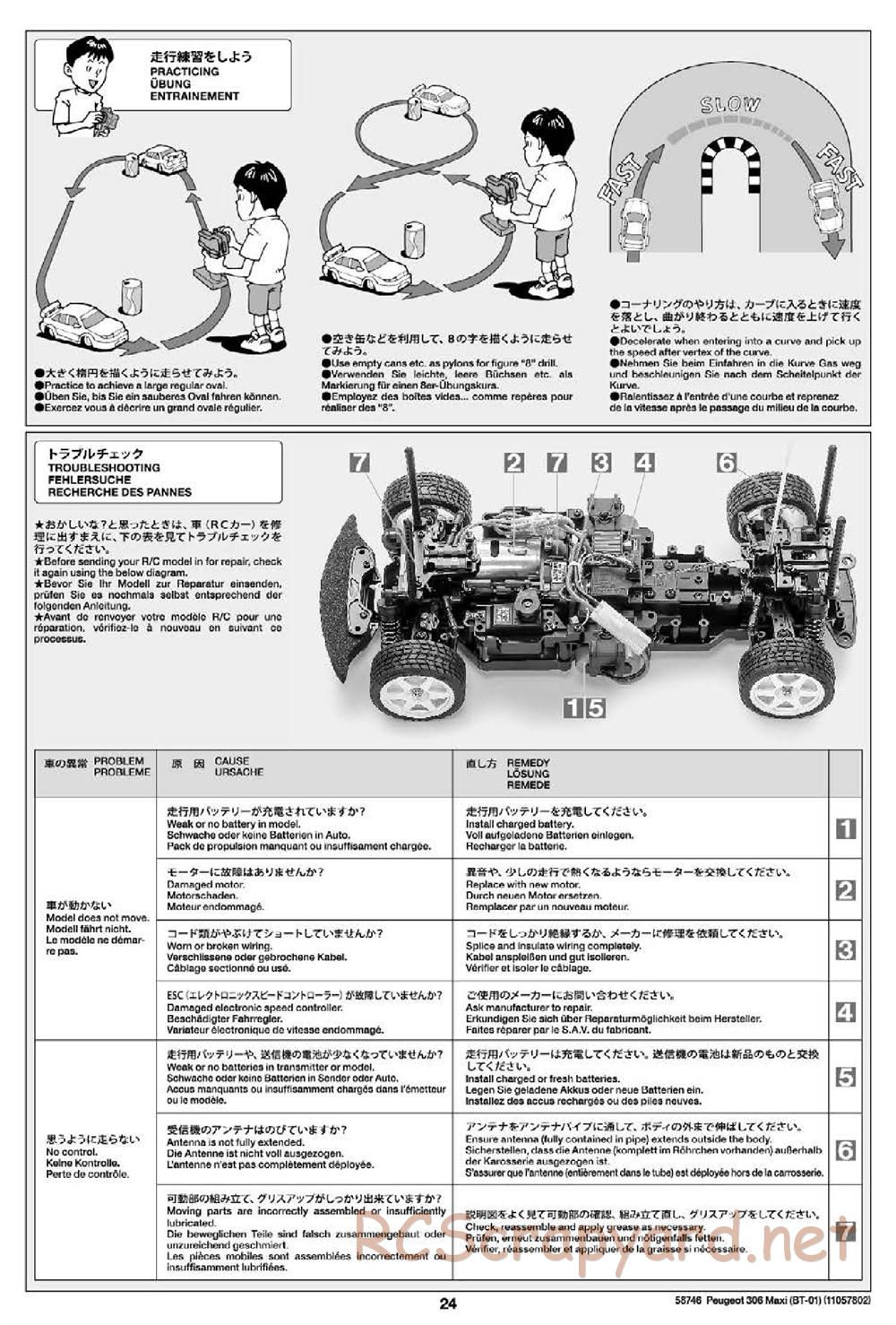 Tamiya - Peugeot 306 Maxi Chassis - Manual - Page 24