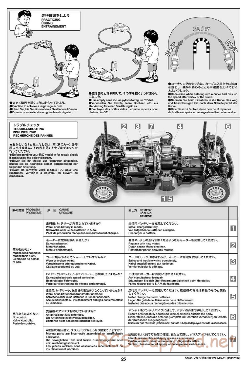 Tamiya - Volkswagen Golf II GTI 16V - MB-01 Chassis - Manual - Page 25