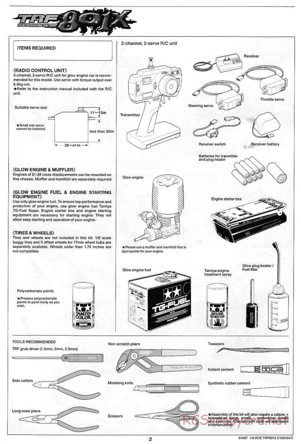Tamiya - TRF801X Chassis - Manual - Page 2