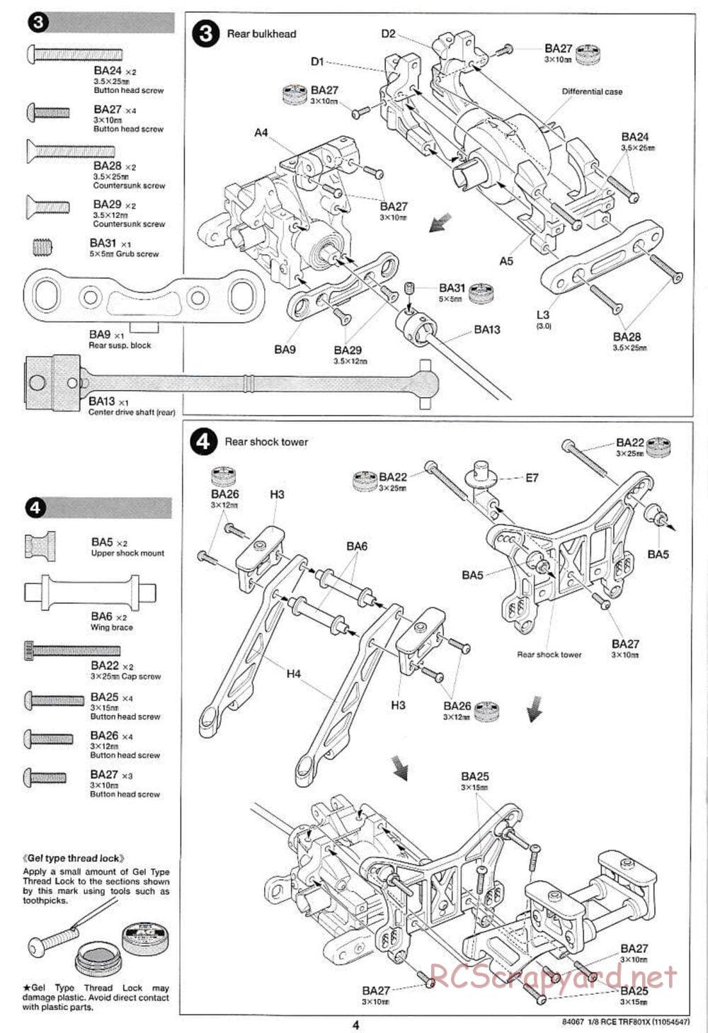 Tamiya - TRF801X Chassis - Manual - Page 4