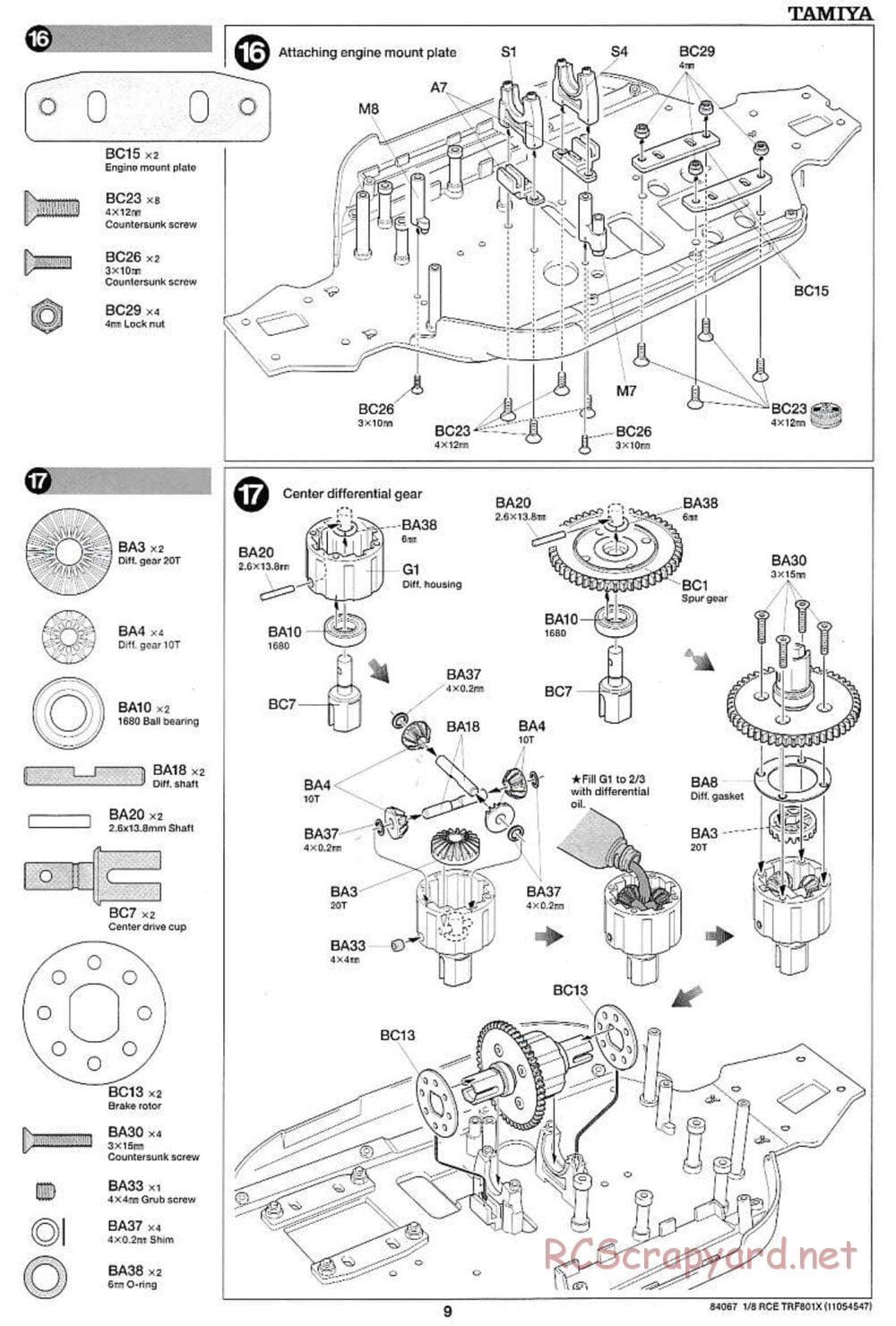 Tamiya - TRF801X Chassis - Manual - Page 9