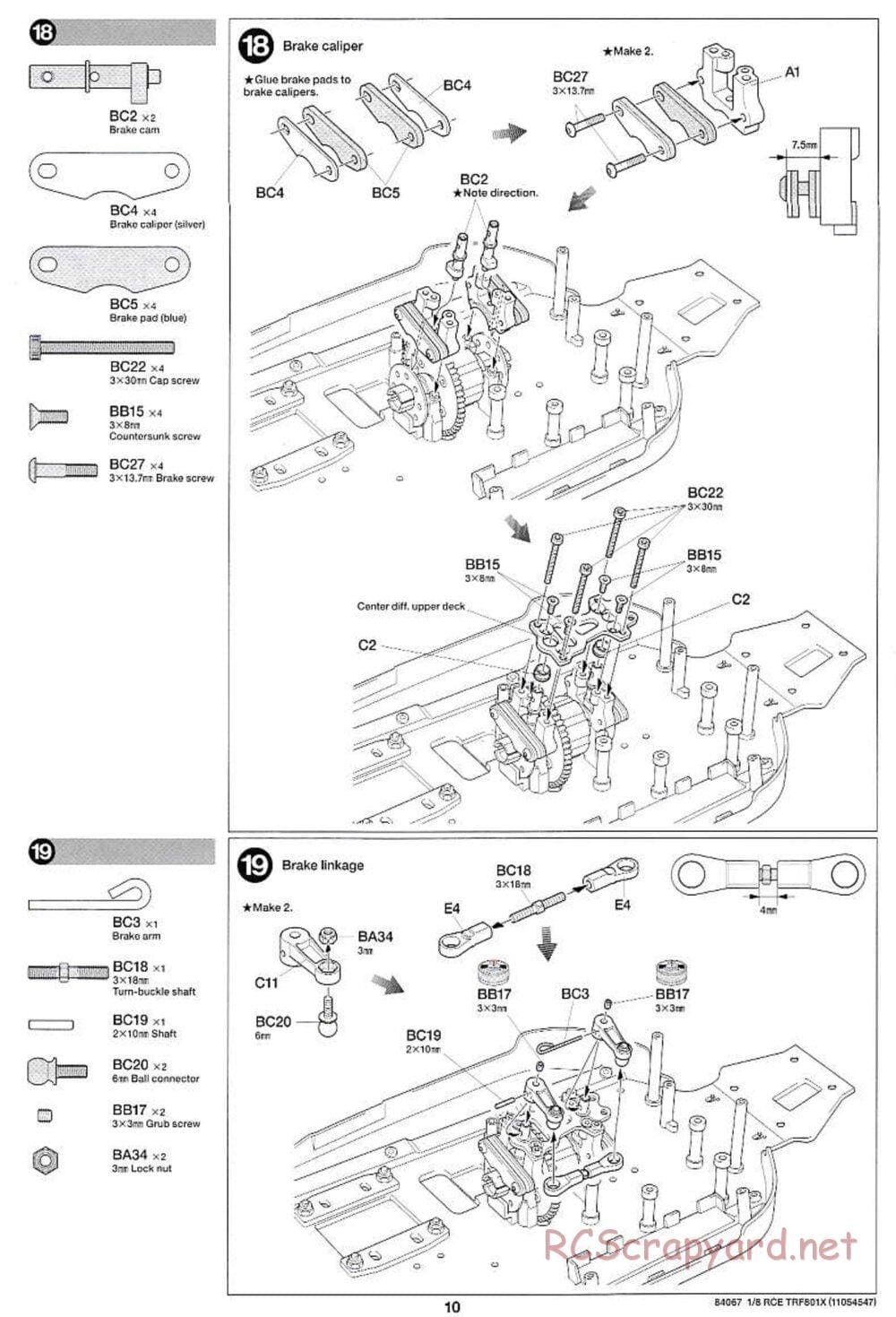 Tamiya - TRF801X Chassis - Manual - Page 10