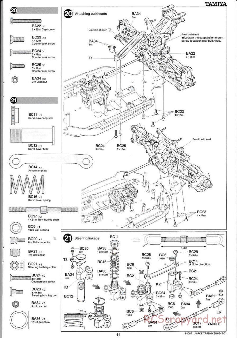 Tamiya - TRF801X Chassis - Manual - Page 11
