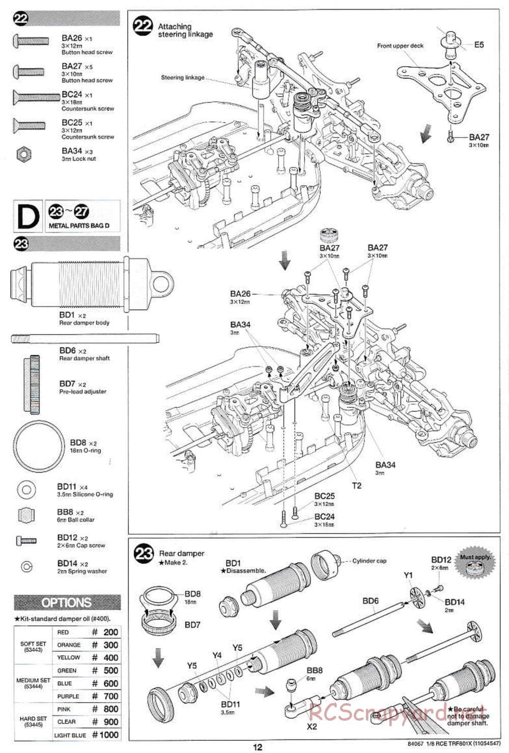 Tamiya - TRF801X Chassis - Manual - Page 12