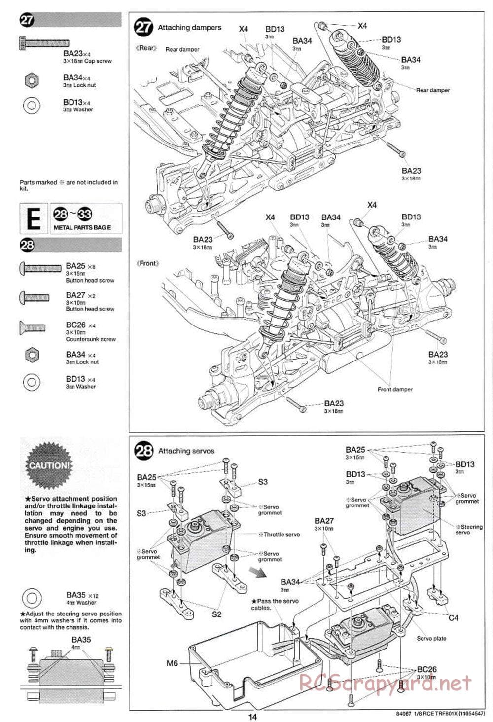 Tamiya - TRF801X Chassis - Manual - Page 14