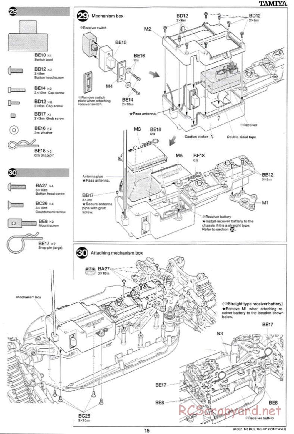 Tamiya - TRF801X Chassis - Manual - Page 15