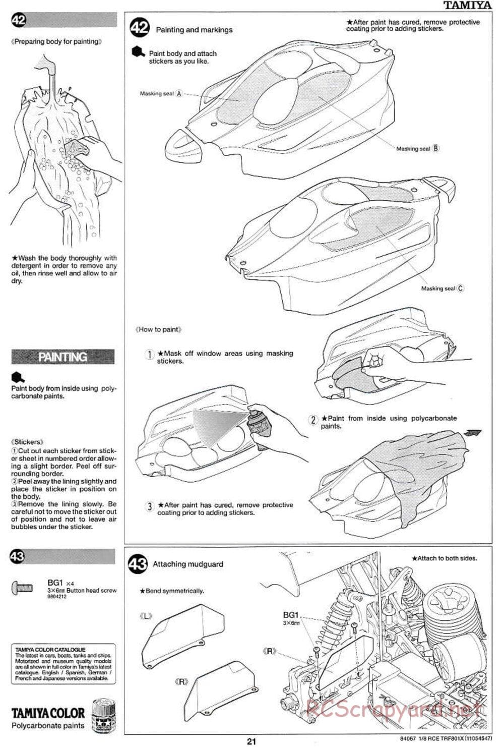 Tamiya - TRF801X Chassis - Manual - Page 21