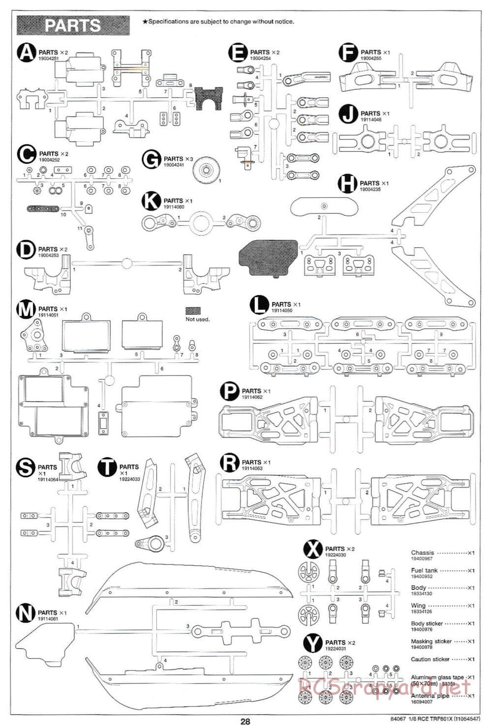 Tamiya - TRF801X Chassis - Manual - Page 28