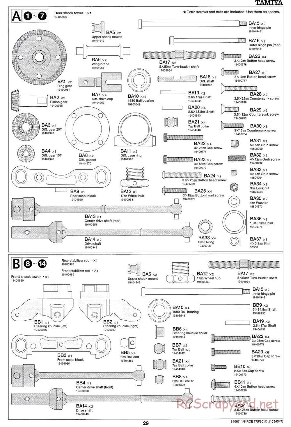 Tamiya - TRF801X Chassis - Manual - Page 29