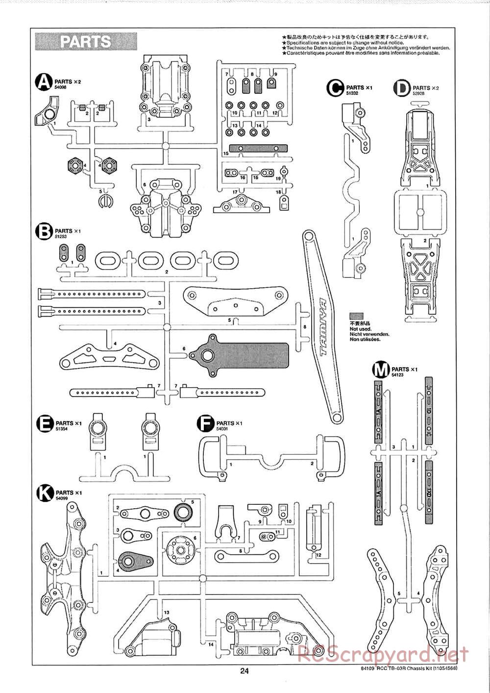 Tamiya - TB-03R Chassis - Manual - Page 24