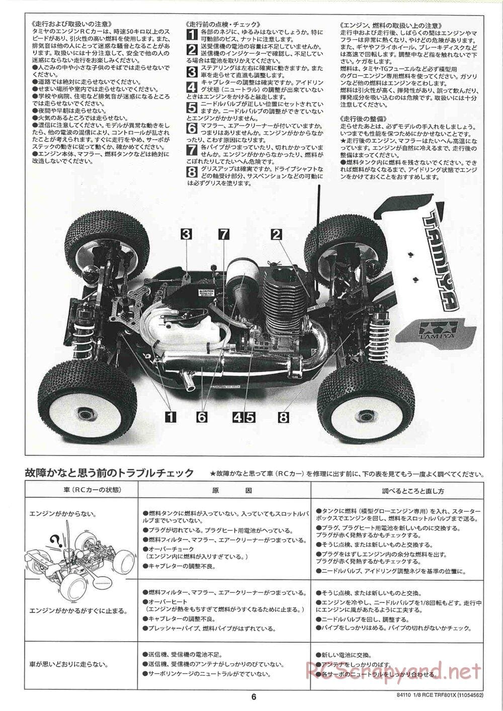 Tamiya - TRF801X - w/O.S. SPEED21 VZ-B V-SpecII Chassis - Manual - Page 6