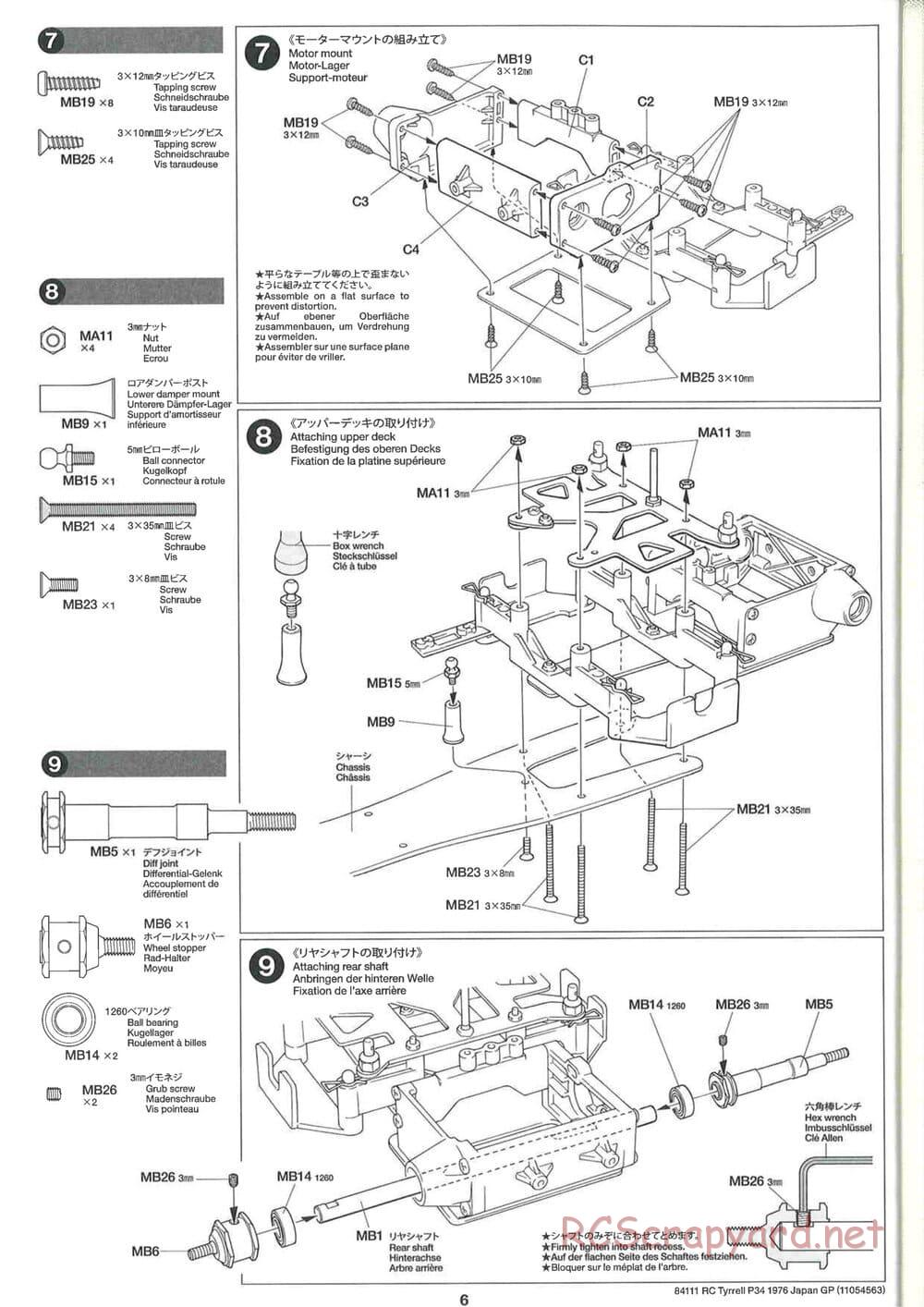 Tamiya - Tyrrell P34 1976 Japan GP - F103-6W Chassis - Manual - Page 6