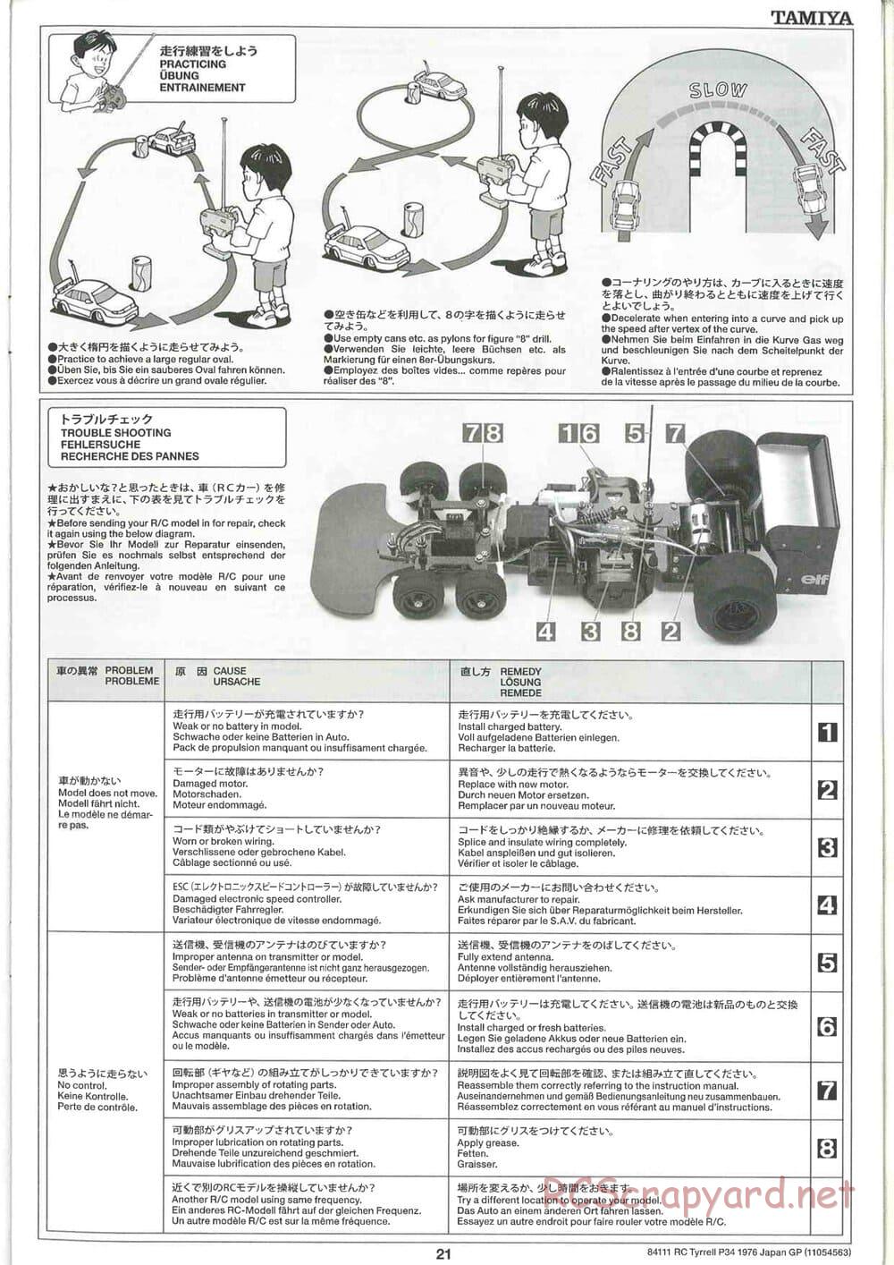 Tamiya - Tyrrell P34 1976 Japan GP - F103-6W Chassis - Manual - Page 21