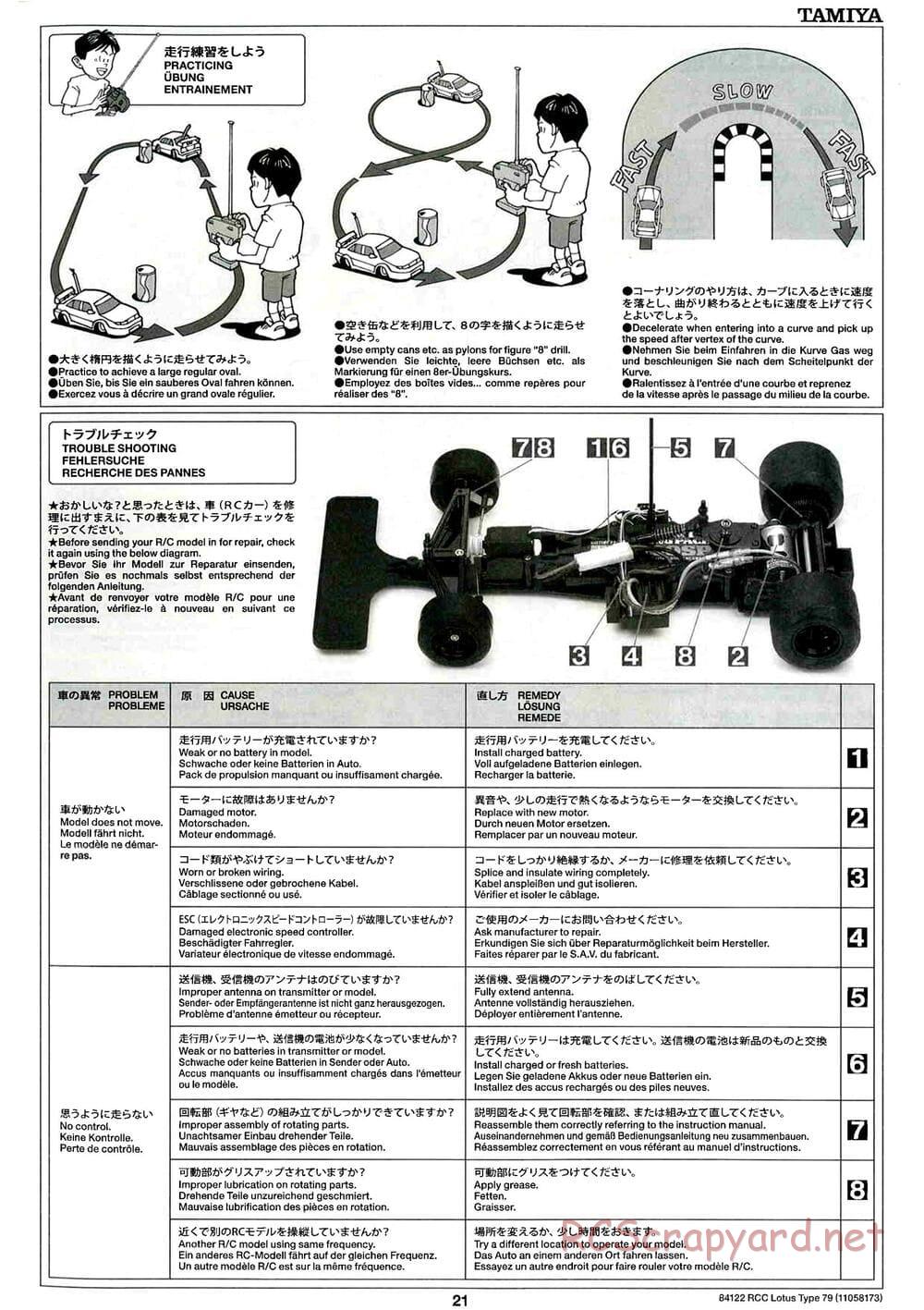 Tamiya - Lotus Type 79 - F104W Chassis - Manual - Page 21