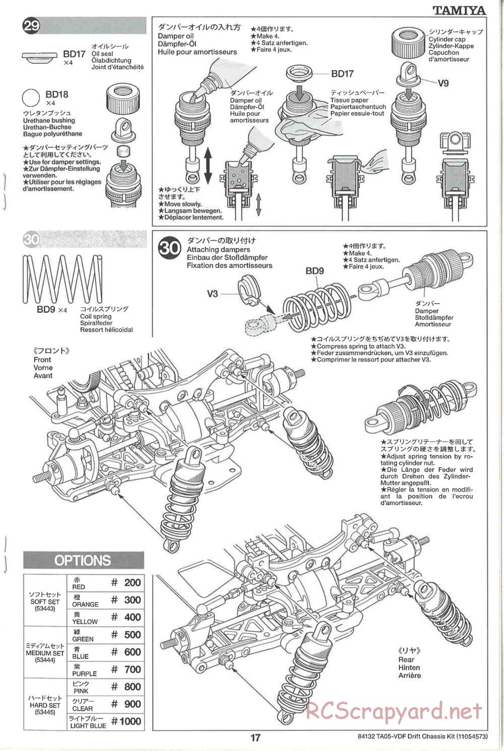 Tamiya - TA05-VDF Drift Spec Chassis - Manual - Page 17