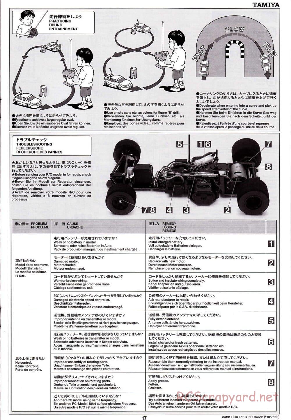 Tamiya - Team Lotus 99T Honda - F103 Chassis - Manual - Page 17