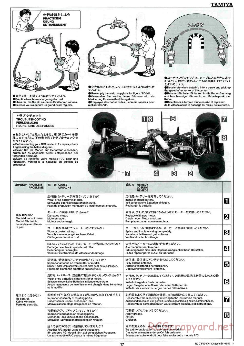 Tamiya - F104X1 Chassis - Manual - Page 17