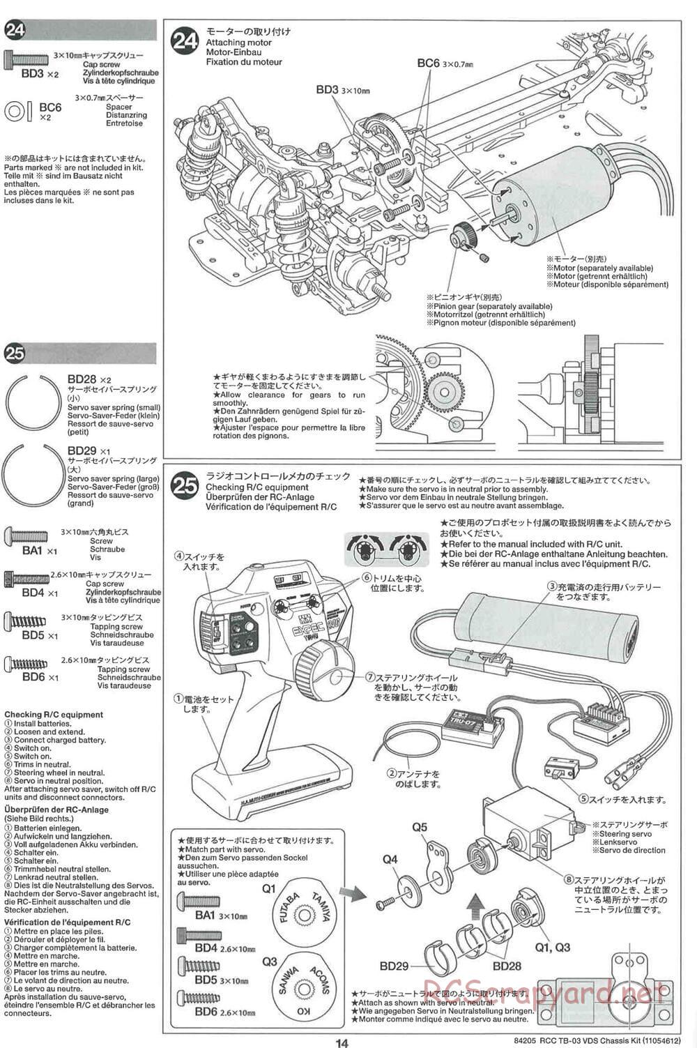 Tamiya - TB-03 VDS Drift Spec Chassis - Manual - Page 14
