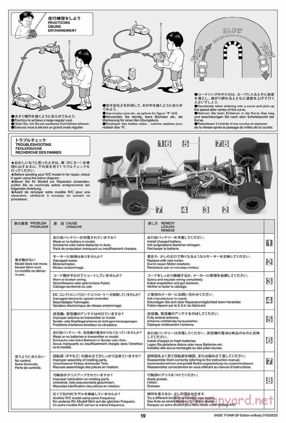 Tamiya - F104W GP Chassis - Manual - Page 19