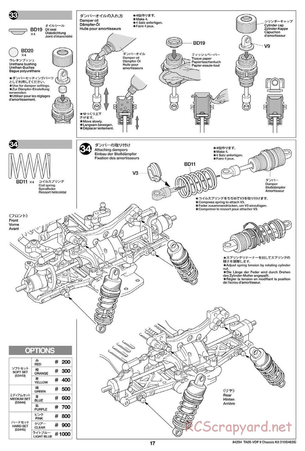 Tamiya - TA05-VDF II Drift Chassis - Manual - Page 17