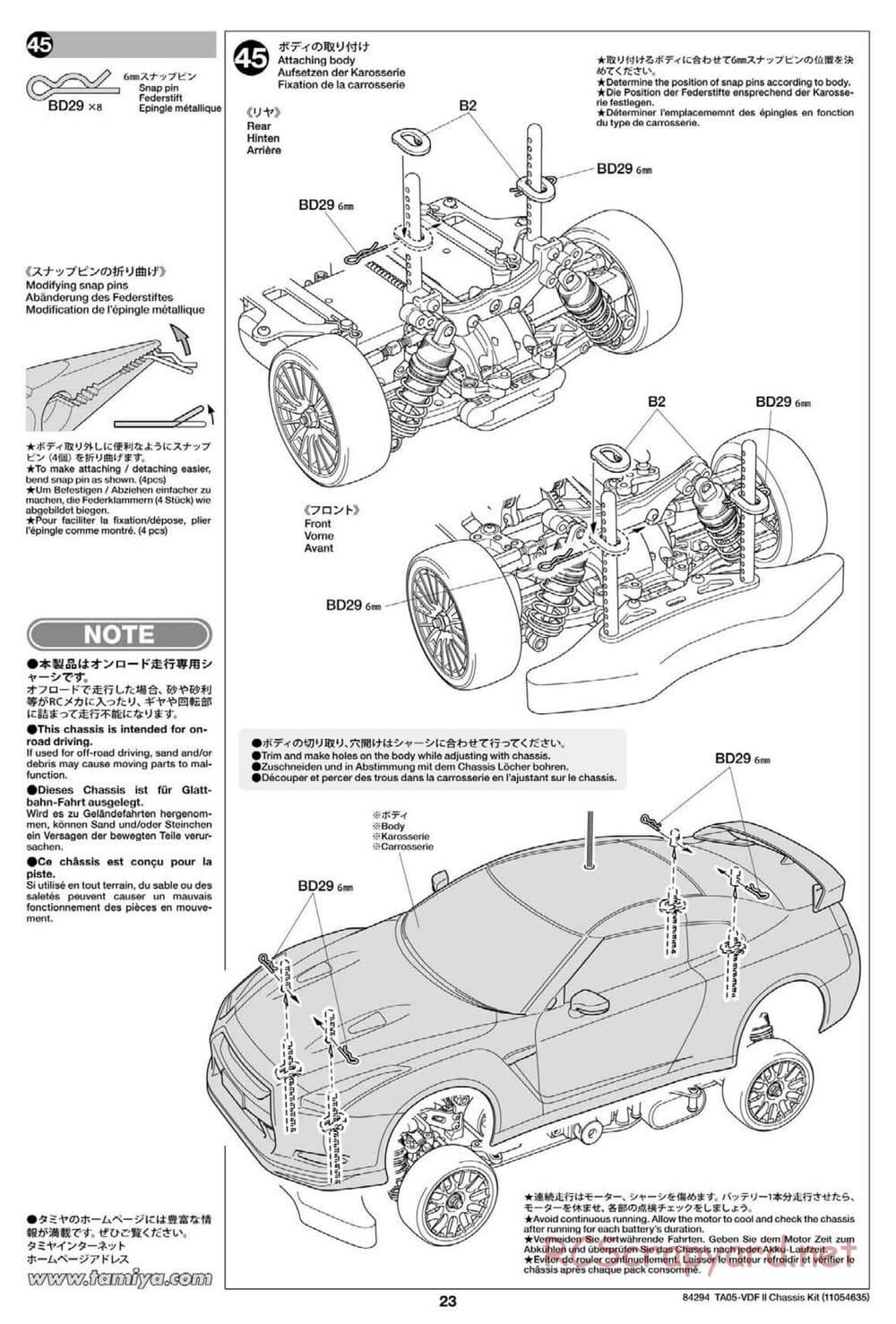 Tamiya - TA05-VDF II Drift Chassis - Manual - Page 23