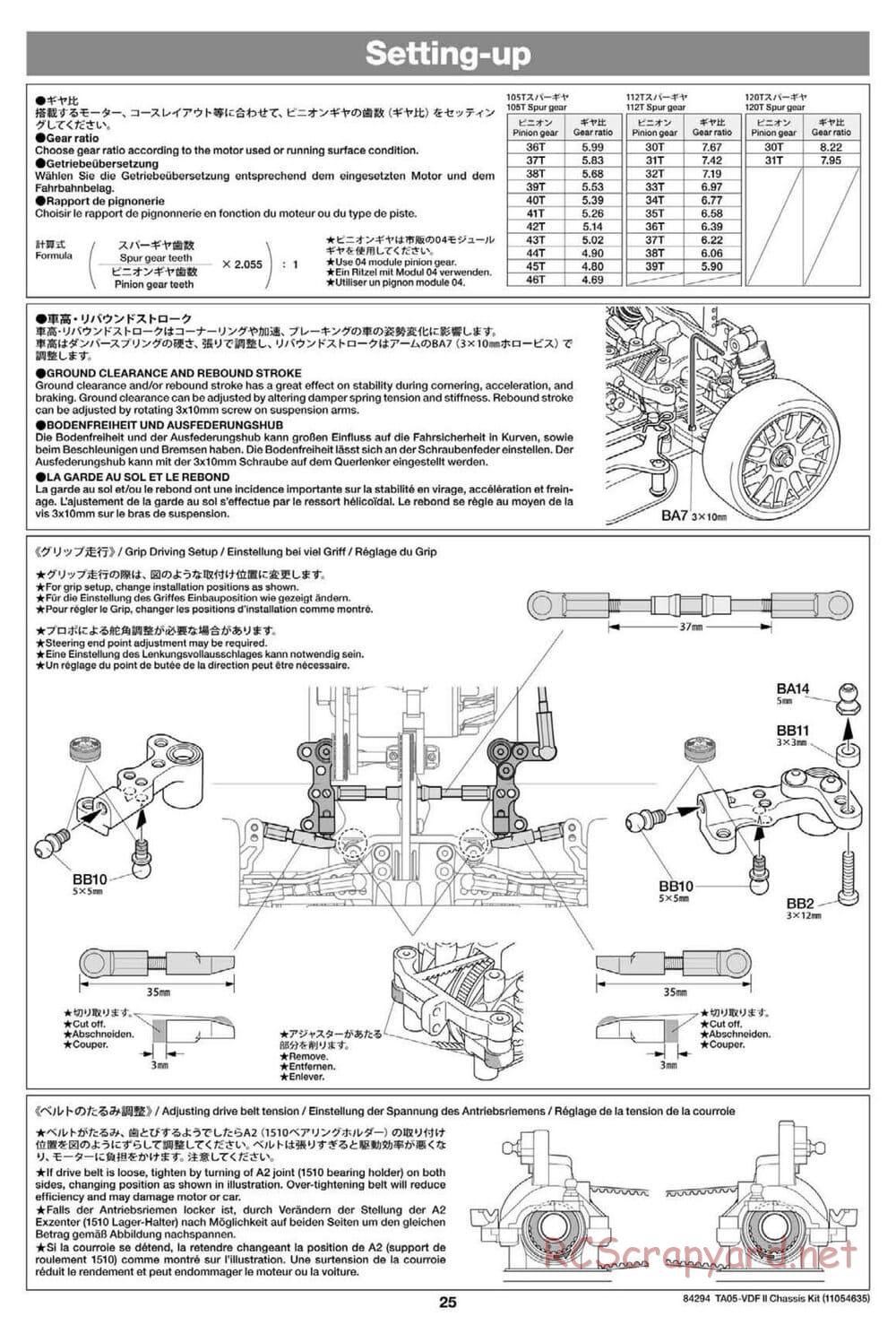 Tamiya - TA05-VDF II Drift Chassis - Manual - Page 25