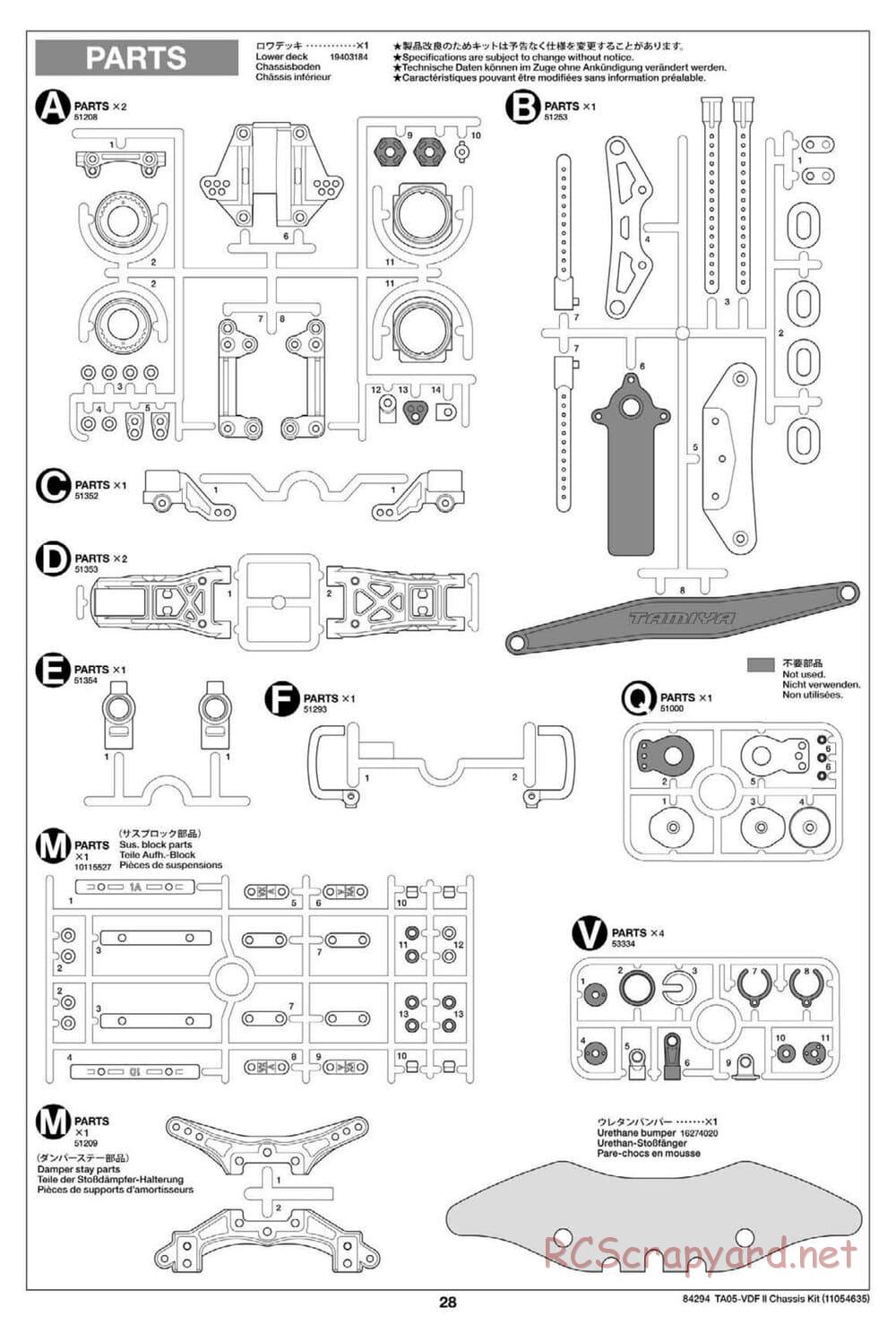 Tamiya - TA05-VDF II Drift Chassis - Manual - Page 28