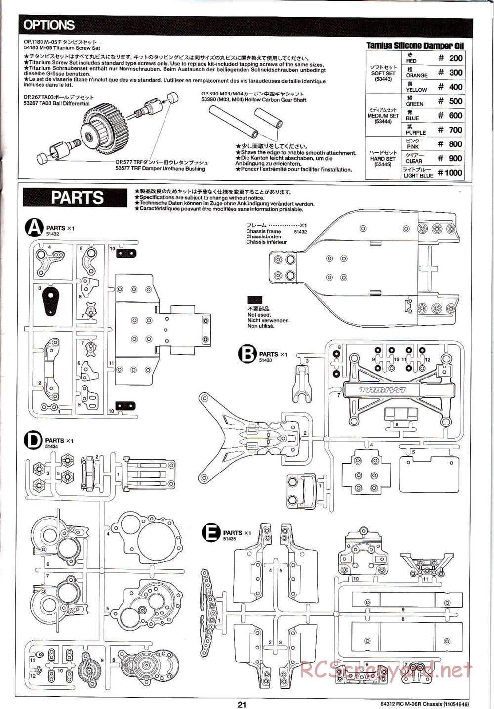 Tamiya - M-06R Chassis - Manual - Page 21