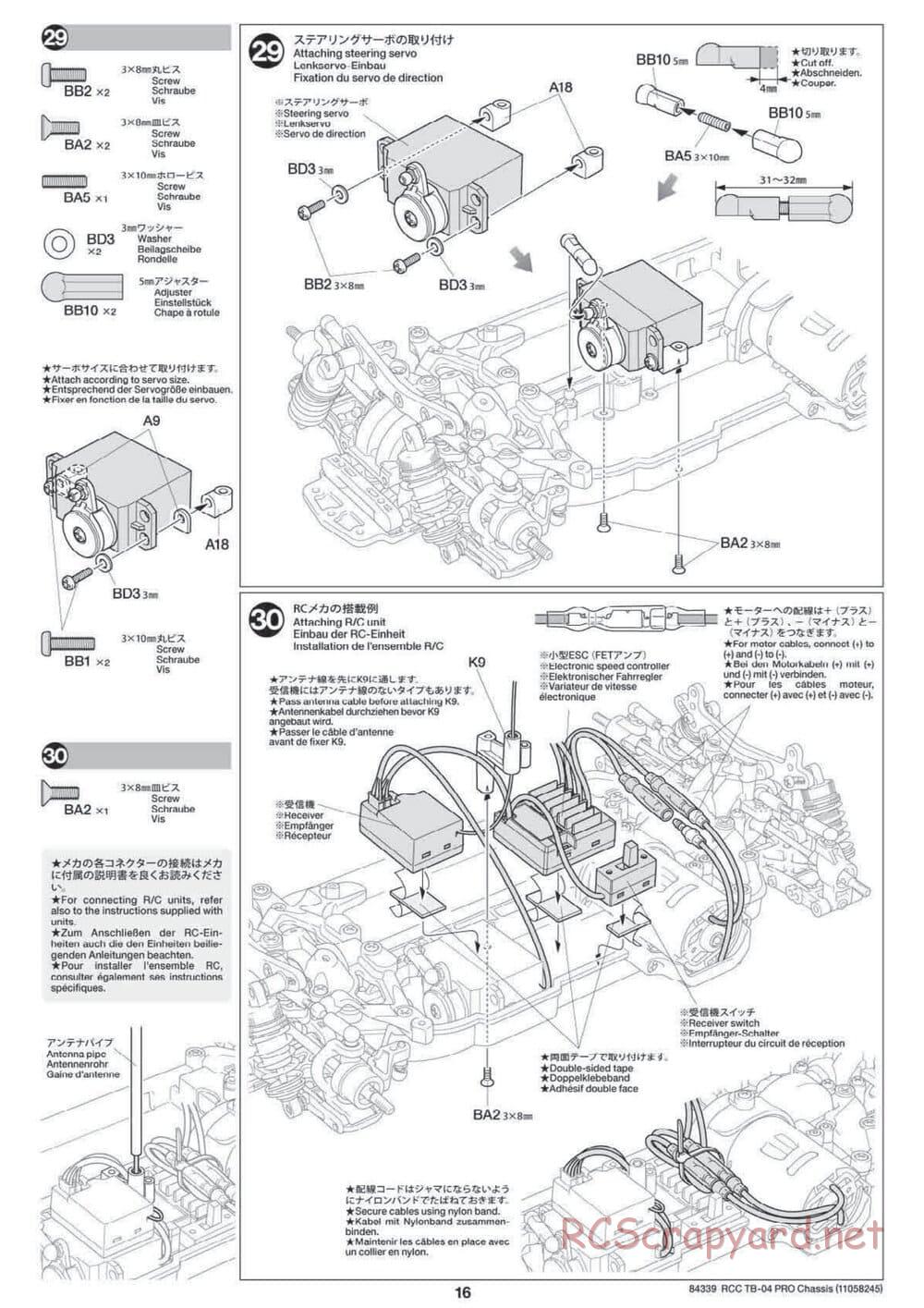 Tamiya - TB-04 Pro Chassis - Manual - Page 16