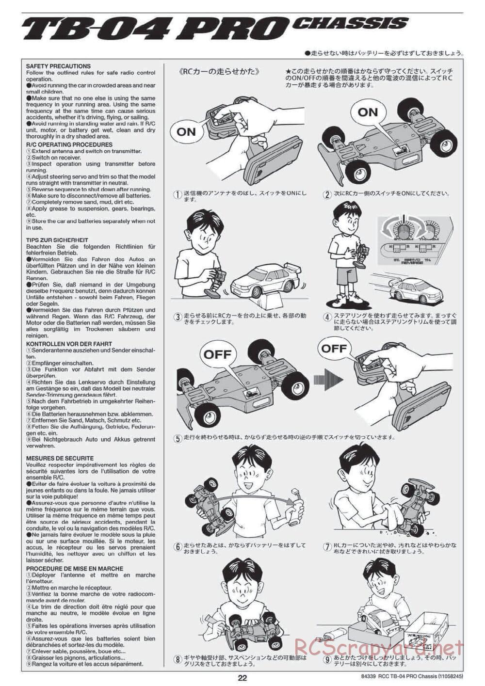 Tamiya - TB-04 Pro Chassis - Manual - Page 22